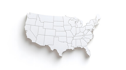  Simple Map of the United States | Basic Outline of U.S. States for Educational and Informational Use