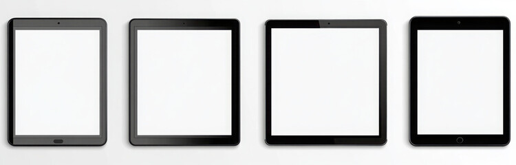 Set of tablet computers cut out
