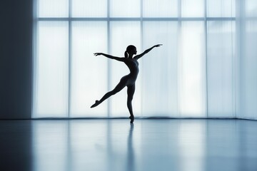 Graceful Ballerina Strikes a Stunning Pose in Studio