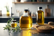 © john - sesame oil extract with isolated kitchen table professional advertising food photography