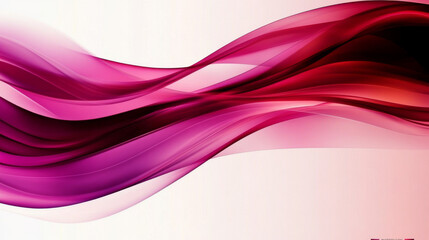 Poster - Abstract pink and red waves on a white background. Perfect for a website or digital design project.