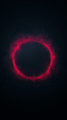 Canvas Print - A glowing red circle against a dark background. This abstract image is perfect for a variety of projects.