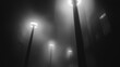 © Jakkarin - Noir Urban Nightscape with Swirling Fog and Streetlights - Cinematic Mystery in the City