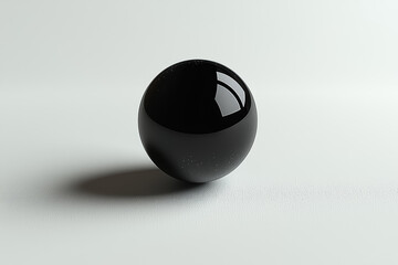 Sticker - A simple black dot on a white background, symbolizing focus and the idea of singularity. Concept of minimalism.