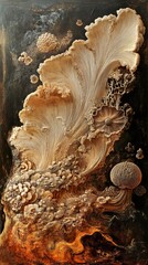 Canvas Print - Abstract Wood Art: Close-Up of Intricate Natural Patterns