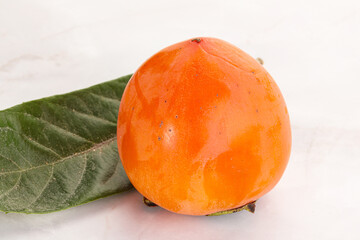 Fresh ripe sweet juicy persimmon