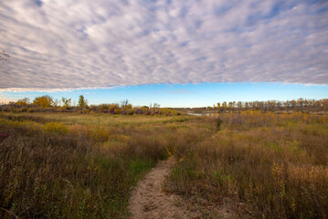 Autumn hike by the river