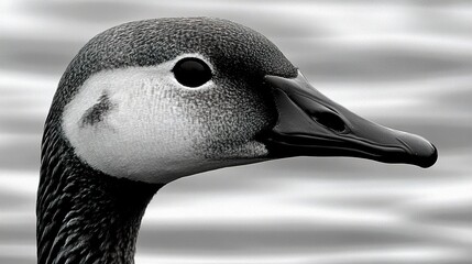 Poster - Close Up Portrait of a Goose with a Sharp Beak