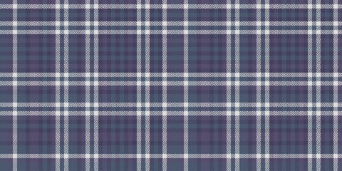 Japan tartan seamless fabric, mid check pattern textile. Room vector texture plaid background in blue and indigo colors.