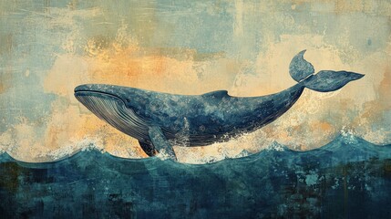 whale leaping out of the ocean