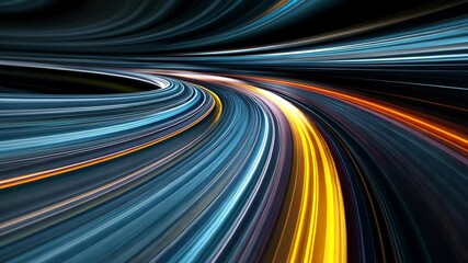 Wall Mural - Abstract light trails create a dynamic composition, capturing the essence of speed and movement