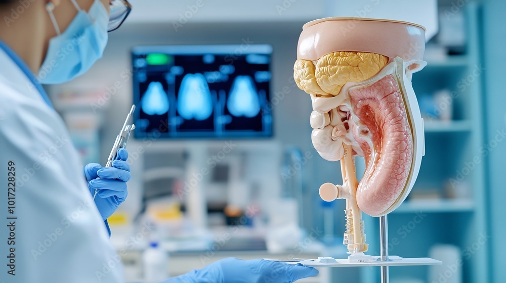 Anatomy of human bladder detailed view of walls and lining urologist ...