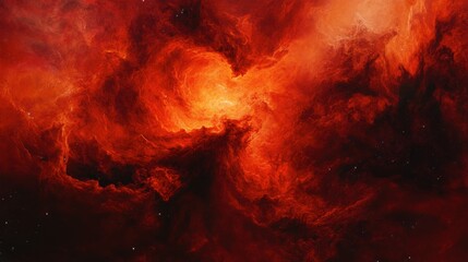 Wall Mural - A nebula cloud resembling a cosmic tornado, with swirling gases in vibrant red and orange hues.