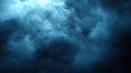 Abstract blue smoke background.