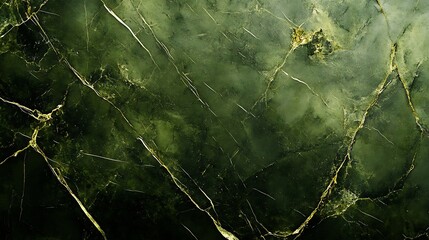 Sticker - A textured green marble surface with golden veins, ideal for backgrounds or design elements.