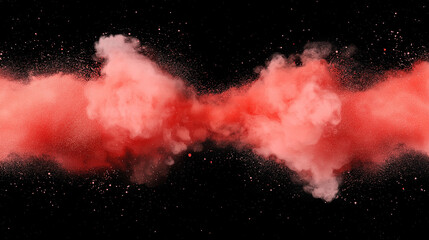 abstract red smoke on black background ink beautiful.