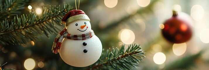 Cute snowman. Winter holiday theme.