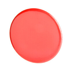 Sticker - One red button badge isolated on white