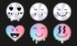 © denscreative - Metallic and Holographic Emoji Set with Fun and Expressive Faces