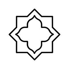 islamic Star icon. flat illustration of Star vector icon for web color editable