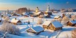 © Nasnunt - Traditional Russian village covered in snow during winter, Russian, village, winter, snow, traditional, countryside, houses