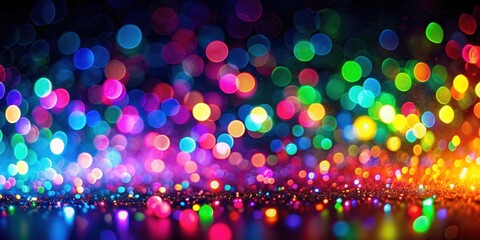 Neon bokeh background with bright neon colors against black, neon, bokeh, background, colorful, glowing, lights, abstract