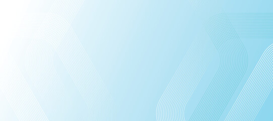 Wall Mural - abstract blue background with hexagon lines
