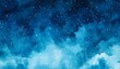 © adri - Abstract watercolor painting of a blue starry night sky.
