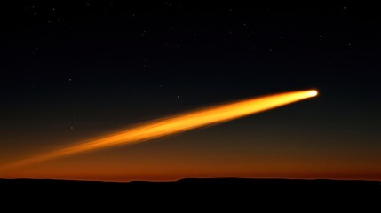 Comet in the Night Sky