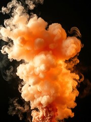 Smoke image in a black background Smoke Explosion Backdrop