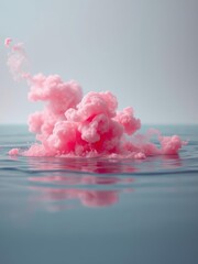 A pink smoke in water Smoke Explosion Backdrop