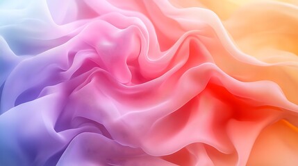 Poster - A soft, flowing fabric of pastel colors, creating a gentle interplay of hues and textures.