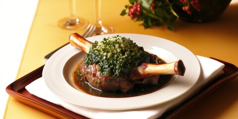 a plate of food with a fork and a glass of wine