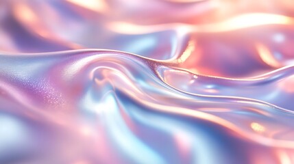 Aufkleber - A mesmerizing close-up of swirling, iridescent textures, showcasing a blend of soft pastel colors with a fluid, dynamic appearance.
