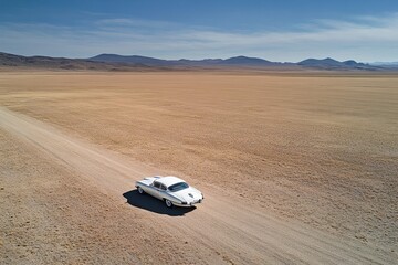 Wall Mural - car in the desert