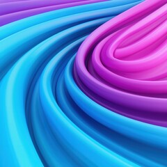 Poster - Abstract Purple Blue Curved Lines.