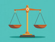 © Thanida - Stylish illustration of a balance scale symbolizing justice, equality, and fairness on a vibrant background.