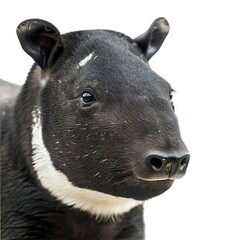 Canvas Print - Tapir Close-Up on transparent background isolated