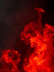 Artistic dark red hot fire flame copy space illustration background Smoke Explosion Backdrop