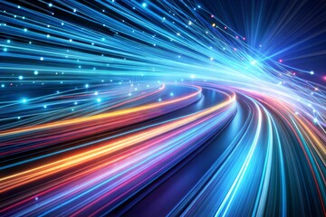Wall Mural - abstract light trails evoking speed and futuristic movement
