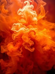 A dynamic background filled with warm fiery tones of deep orange red and gold the backdrop features swirling flame-like patterns that create a sense of movement and energy Smoke Explosion Backdrop