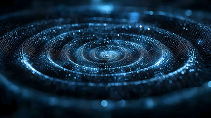 Wall Mural - abstract blue spiral pattern.