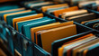 © Katrin_Primak - The concept of efficient document management with an image featuring neatly arranged files and folders, Efficient Document Organization, Documents, Workflow,