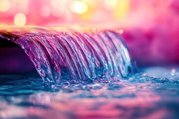 Wall Mural - a flowing fountain of colorful liquid, representing the overflow of creativity and thoughts.