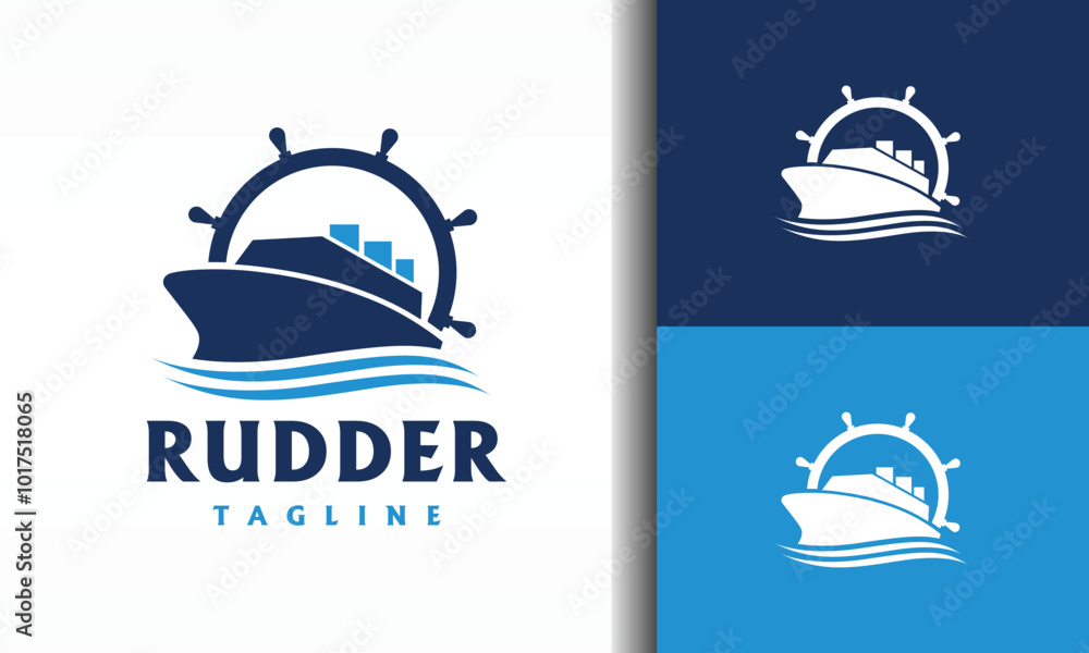 cruise ship rudder logo Stock Vector | Adobe Stock