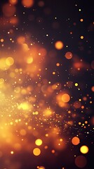 Wall Mural - A mesmerizing background of glowing golden bokeh lights, perfect for creating a warm and festive atmosphere in designs.