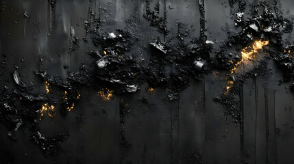 Wall Mural - Abstract Black and Gold Texture.