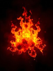 Vibrant flames and sparkling embers rising in the dark energy and power concept generative ai Smoke Explosion Backdrop