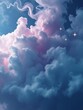 © Global Perspectives - Abstract clouds and the sky feather texture and swirl deep blue and violet pastel pink accents shimmering star particles fluid art in the style Smoke Explosion Backdrop