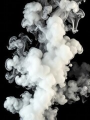 White fog or smoke on black background Smoke Explosion Backdrop